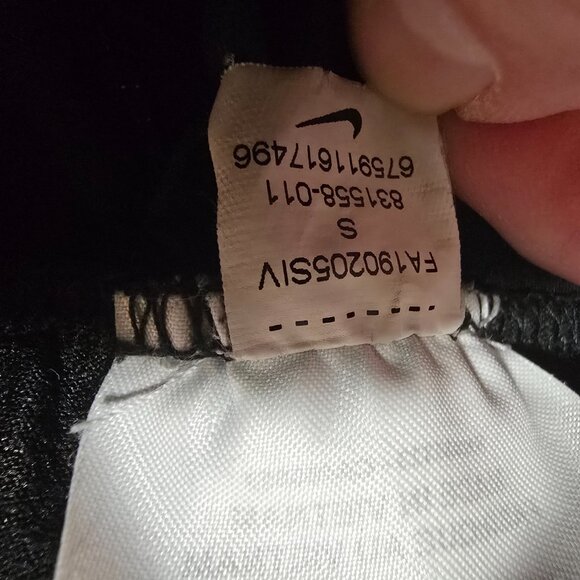 Nike Black Running/Workout Short Women's S - Built-In Underwear - White Piping - Picture 4 of 5